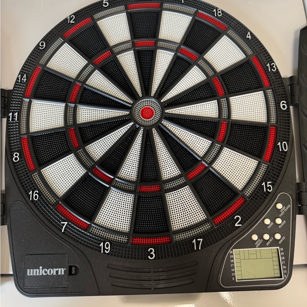 Electronic Dartboard - Black, White, and Red